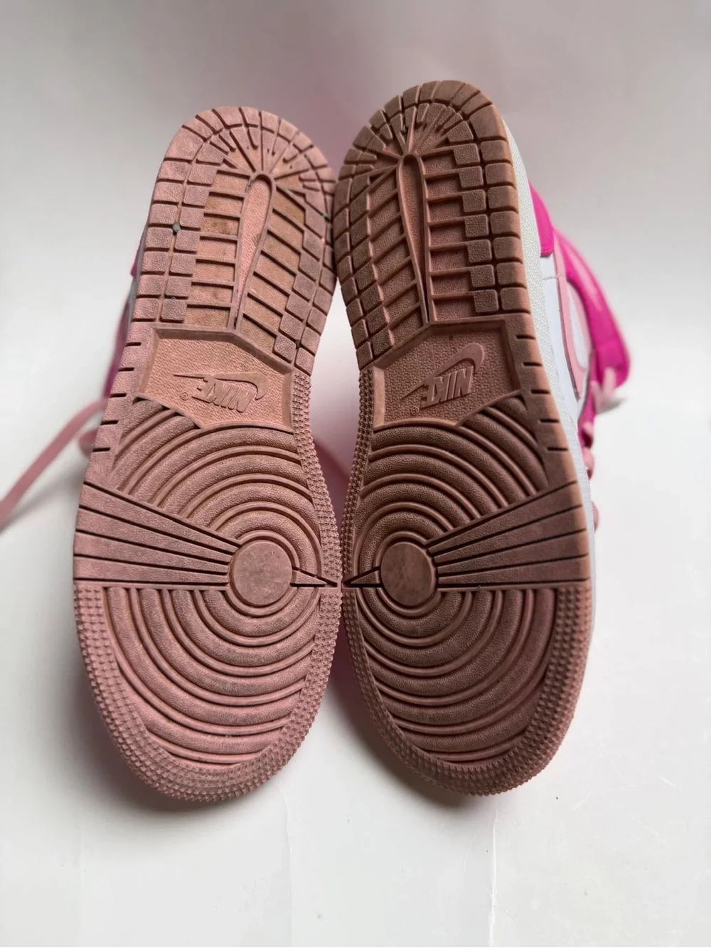 Jordan Kids High-Top Sneakers in Hot Pink and Light Pink